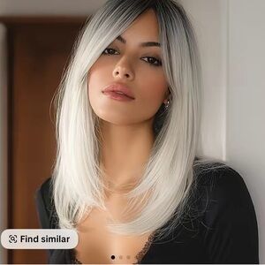 Elegant Silver Ombre Wig